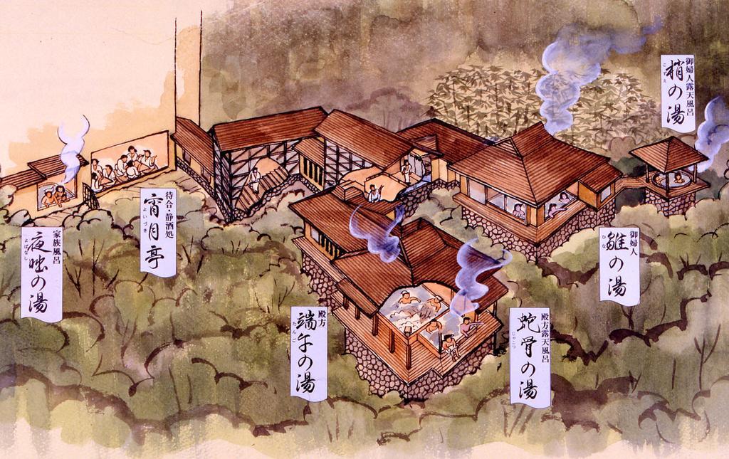 Готель Hakone Tokinoshizuku Екстер'єр фото A 19th-century painting of a Japanese village